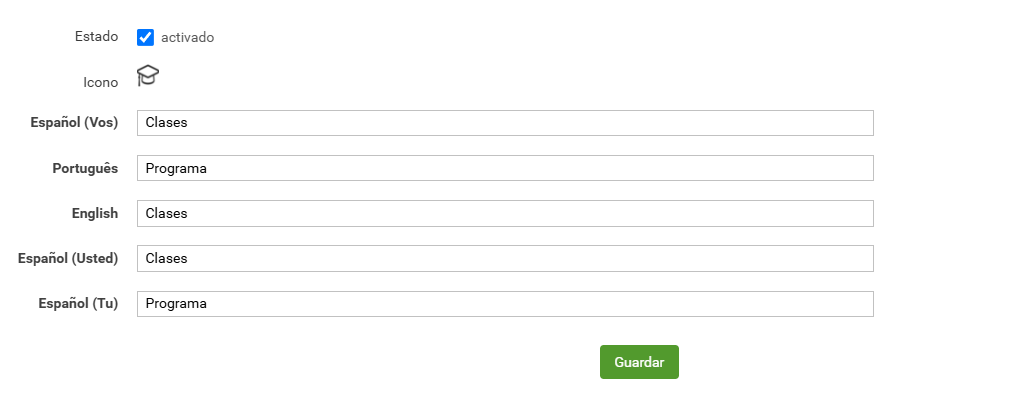configurazione aula