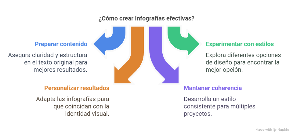 Ejemplo de infografía creada con Napkin.ia