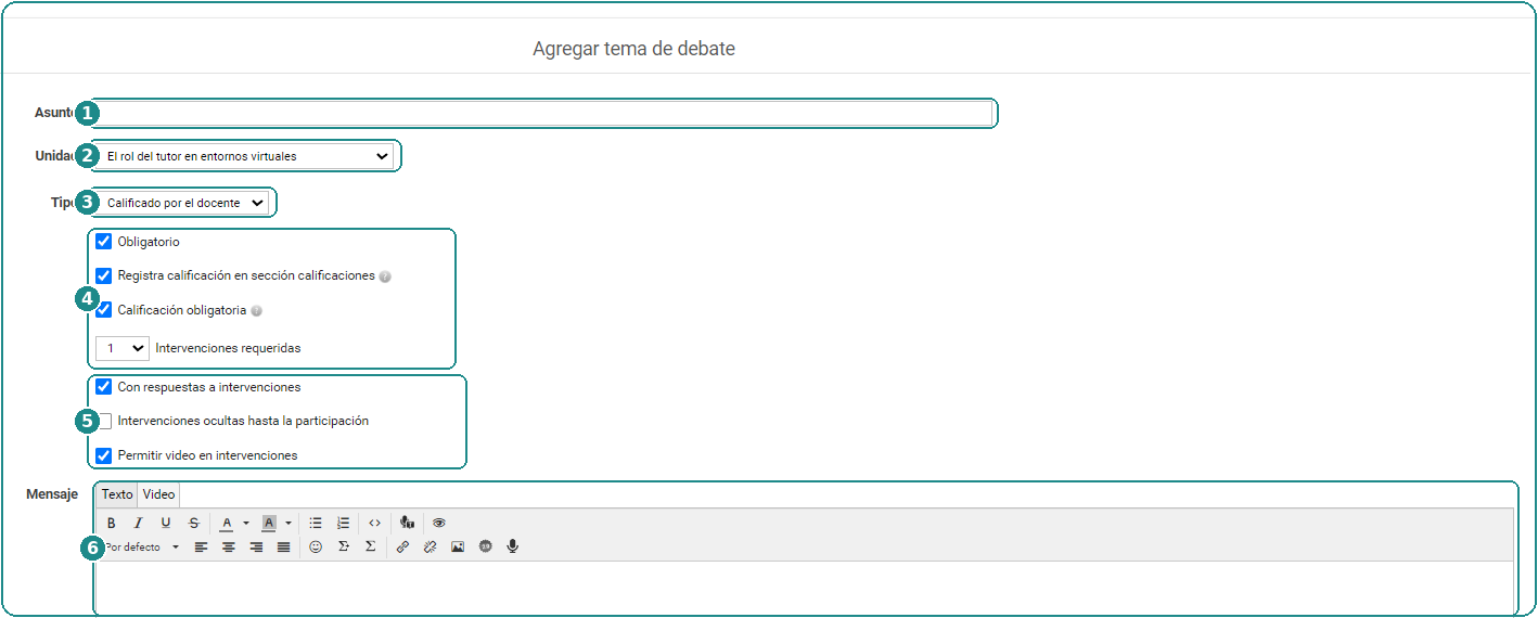 Alta de tema de debate en el Programa